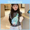 Adorable Kids Flower Pattern Chest Bag Lightweight Cartoon Tulip Design For Everyday Use