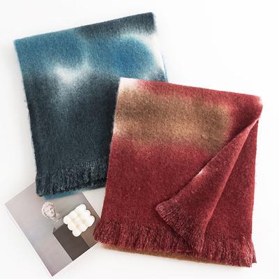 Trendy Scarf for Women Winter New Commuter Cold Proof Scarf Warm Shawl Gradient Imitation Cashmere Scarf