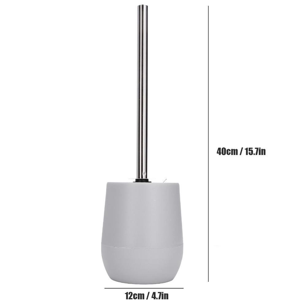 Lockable Thread Toilet Bowl Cleaner Brush Gray White Toilet Brush and Holder  Bathroom Washroom
