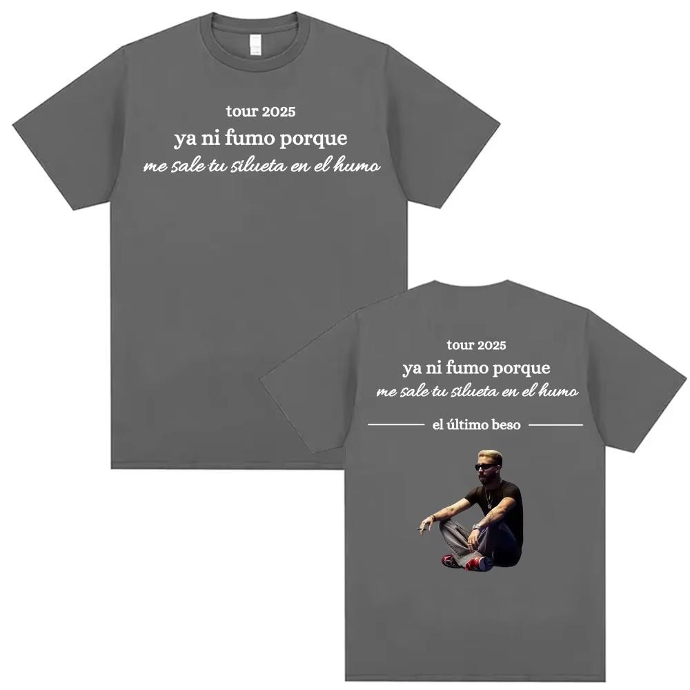 Mora Ya Ni Fumo Porque El Ultimo Beso Printed Tee Shirt Mens Clothing High Street Vintage Tshirt Pure Cotton Summer T Shirt