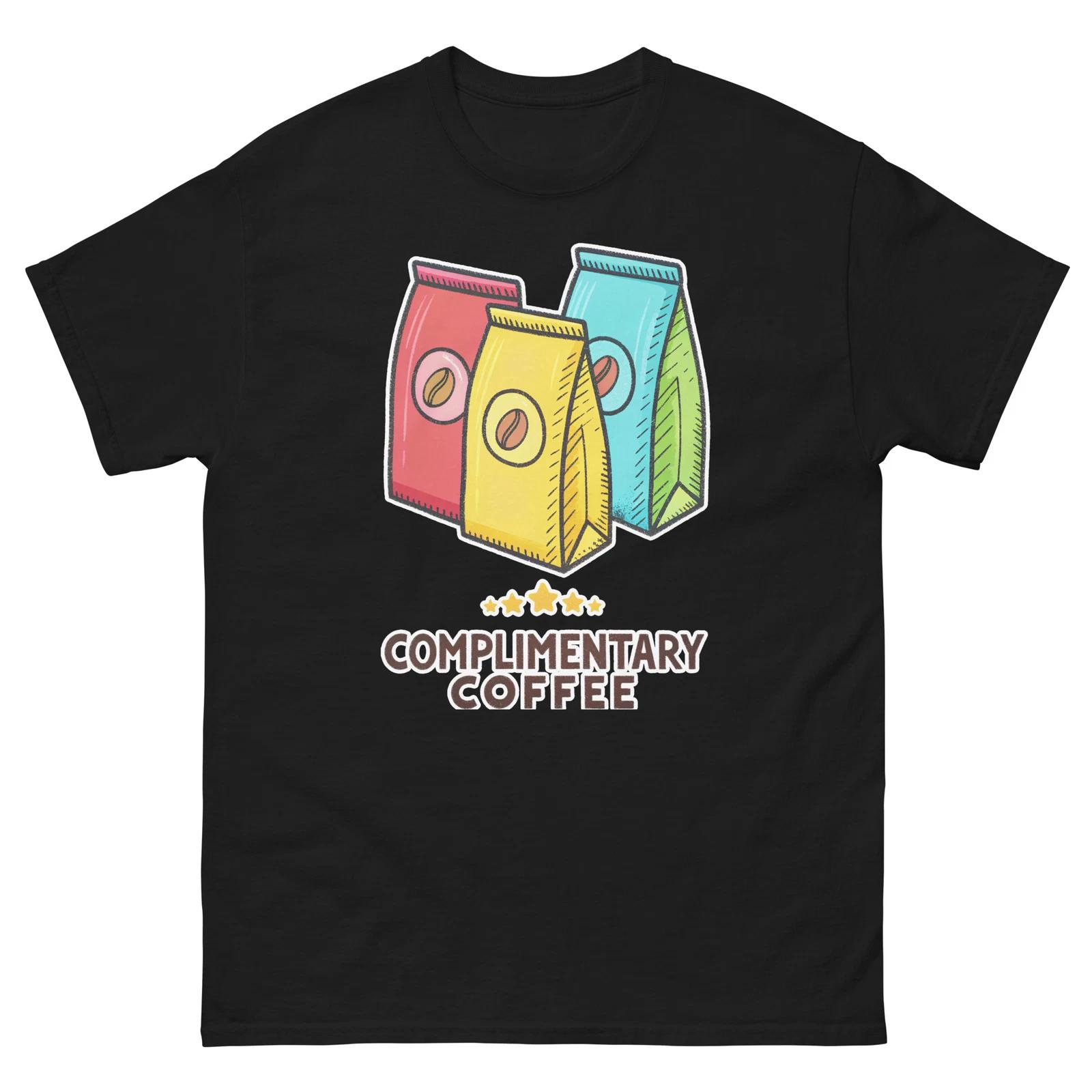 Complimentary Coffee Hotel Item Travel Motel T-Shirt L
