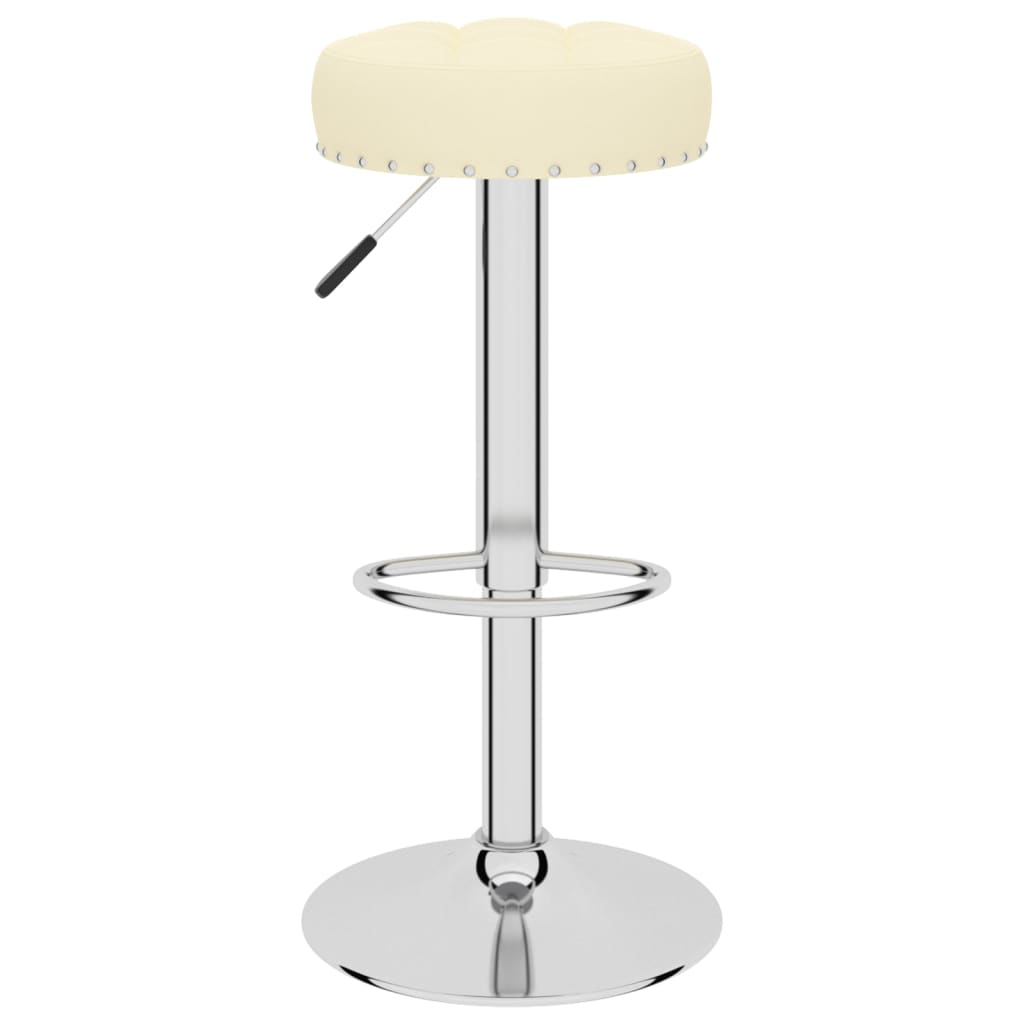 Vidaxl Bar Stools, 2 Pcs, Cream, Upholstered In Fabric