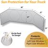 ZONETECH Semi-Truck Sunshade for Windshield and Side Window - Premium Quality Protective Reflective Maximum Coverage to Block UV Sun Heat Rays Best