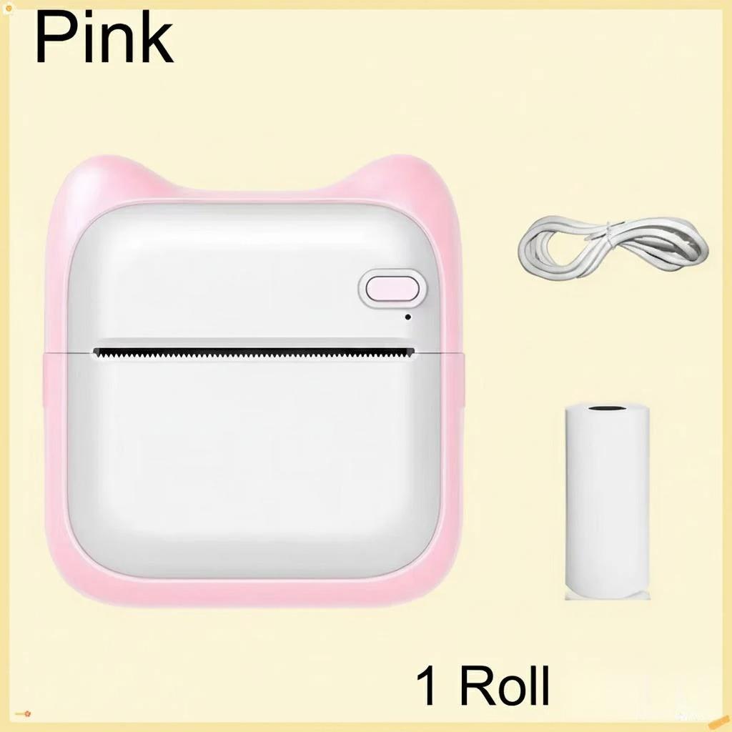 

Мини-портативный термопринтер 200 точек на дюйм, высокое разрешение, перезаряжаемый 1200 мАч для студентов, офиса, печати этикеток, текста, фотографий