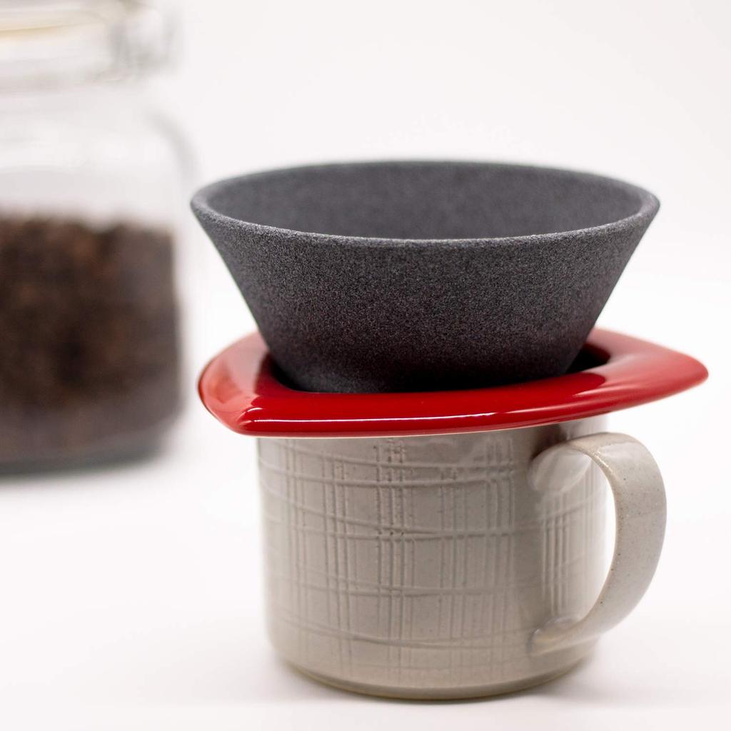 COFIL Standard Ceramic Coffee Filter with Dripper Base, Red, 1390400202