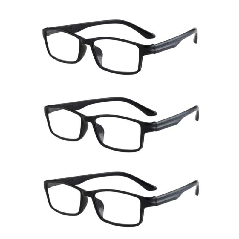 

3pcs European and American fashion reading glasses, lightweight anti blue light and anti eye fatigue reading glasses, foldable r +350