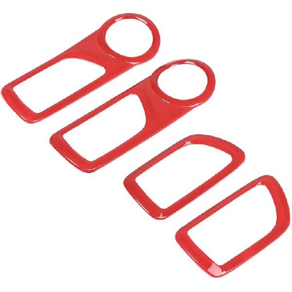 PIUGILH Fit for Toyot*a Tacom*a 2005-2015 Inner Door Handle Frame, ABS Door Inner Grab Handle Trim Cover Sticker, Car Interior Decoration