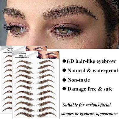 Cosmetics Lasting Waterproof Authentic Eyebrow Tattoo Sticker 6D Hair-like Eyebrow False Eyebrows