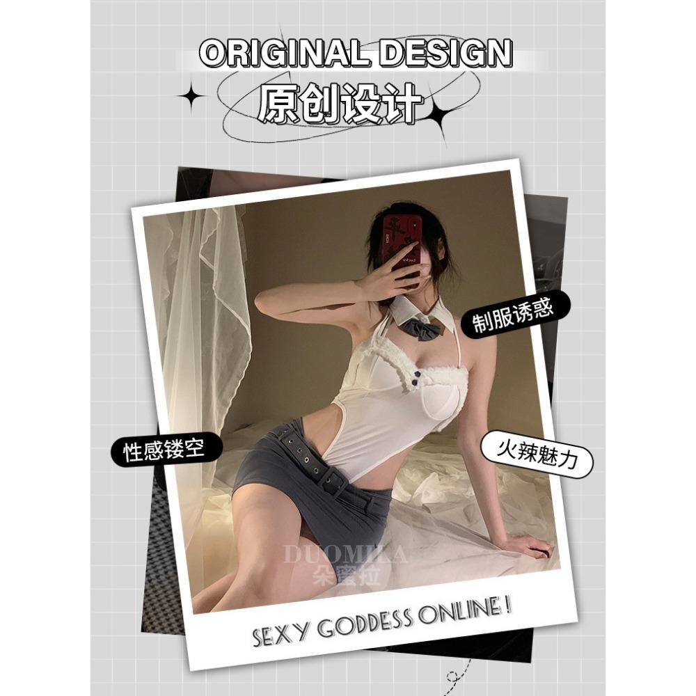 Domila's New Sexy Underwear Sexy Temptation Bunny Uniform Peach Buttocks Bow Tie Women's Suit F488