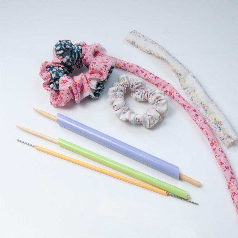 Stoffschlauchwender-Set Schnelle Stoffschlauchwender Kordeldurchzieher, Nahttrenner, Nähfingerhut Fingerschutz