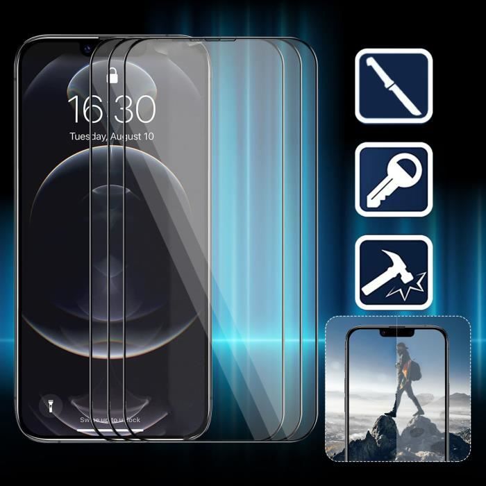 Handy Schutzfolie 3 Stück Vollständige Abdeckung 9H Gehärteter 3D Gehärtetes Glas Displayschutz für iPhone 13 DOD8