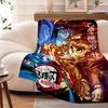 Sofa Blankets for Winter Anime D-Demons Slayer Warm Knee Bed Fleece Camping Fluffy Soft Blankets Microfiber Bedding King Size
