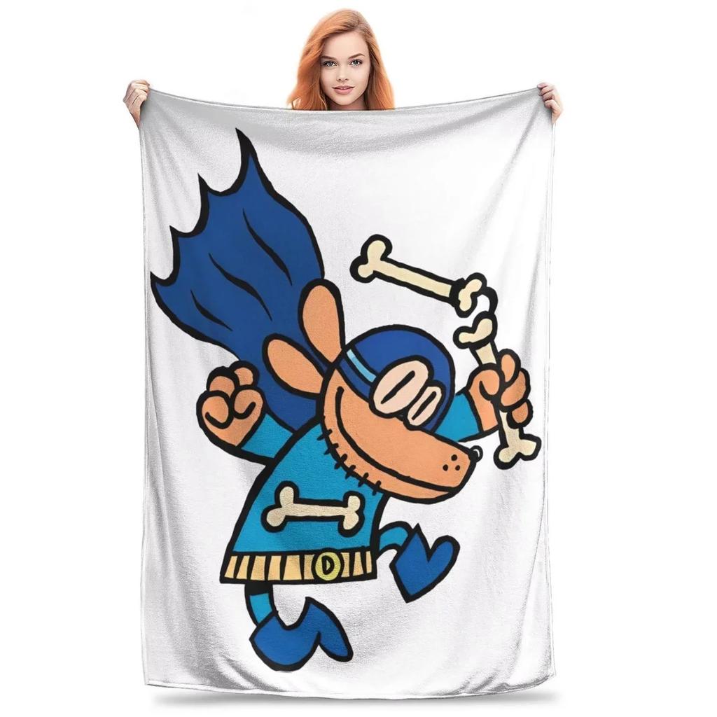 Dogman Collage Cool Manga Comic Flannel Throw Blankets Dog Blanket for Bed Couch Lightweight Bedding Throws