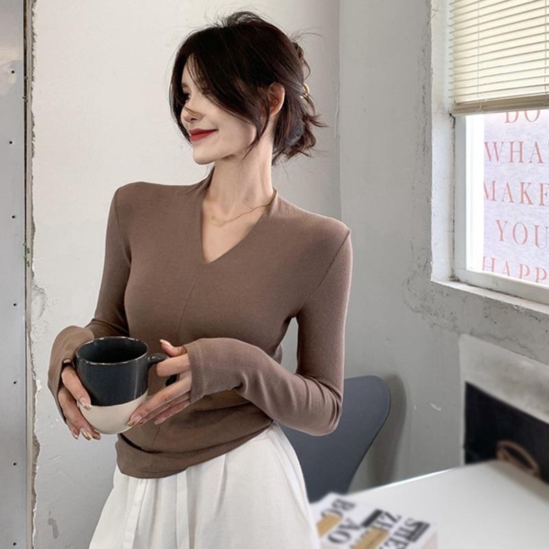 

Базовое пальто с длинным рукавом внутри эластичного V-образного выреза One Size