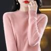 Autumn Women's Urban Style Temperament Commuter Pullover Half High Neck Regular Sweater