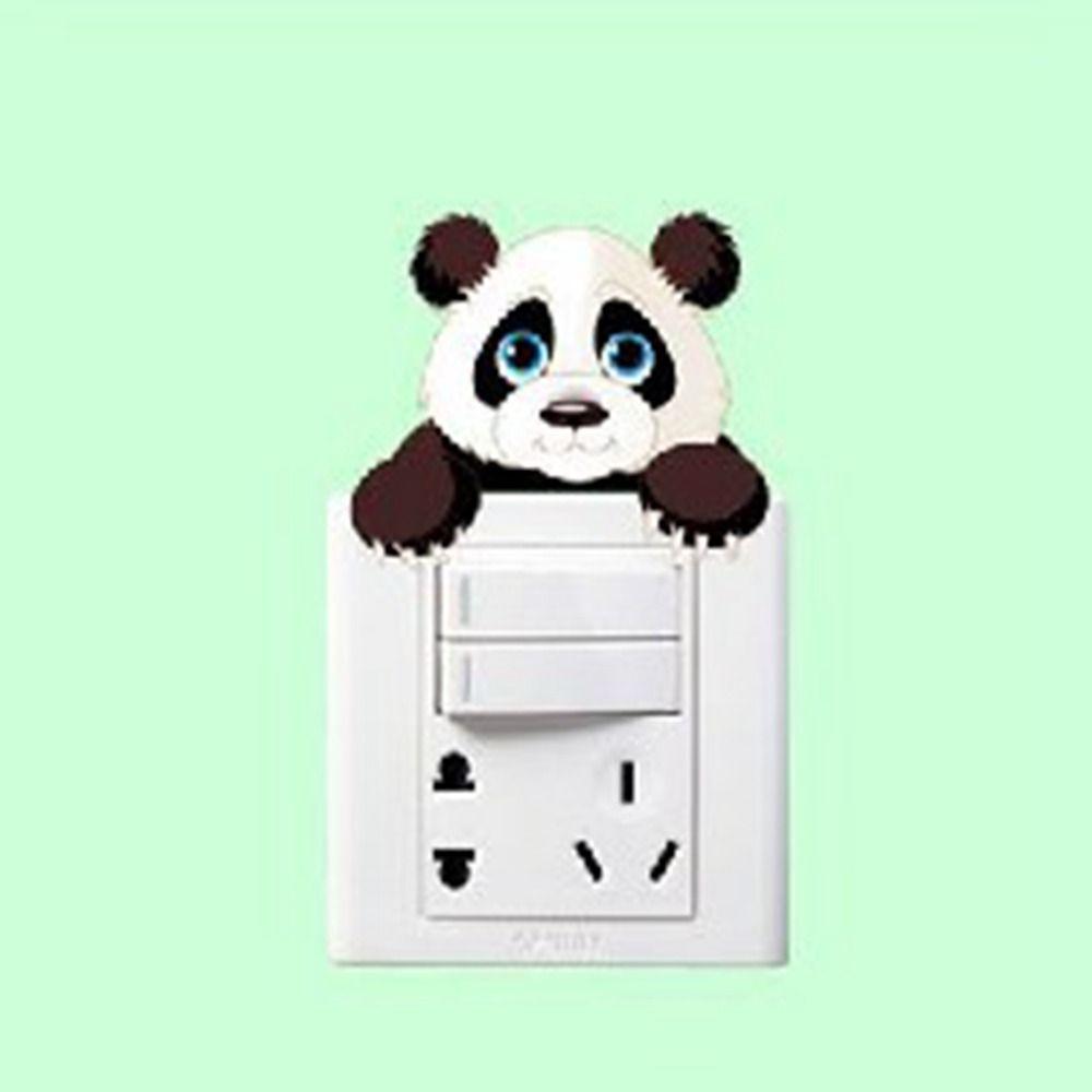 Self-Adhesive Light Switch Sticker Cartoon Removable Wall Sticker Animal Switch Sticker Home Decor