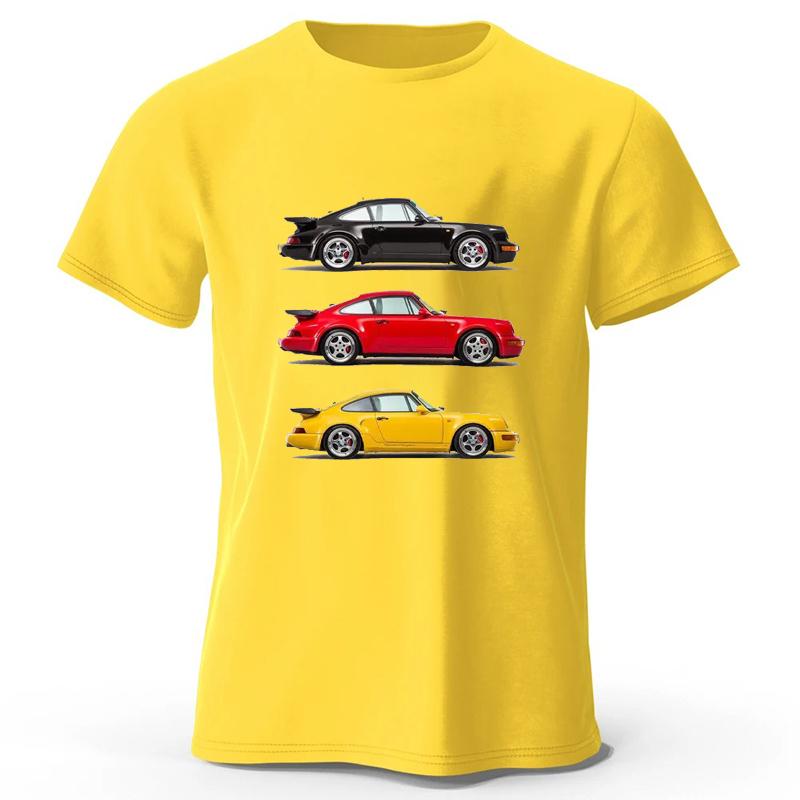 

Car Racing Classic Graphic T Shirts Short Sleeve 100% Cotton T-shirts Oversize Tops Summer Harajuku Streetwear Men s Clothing S