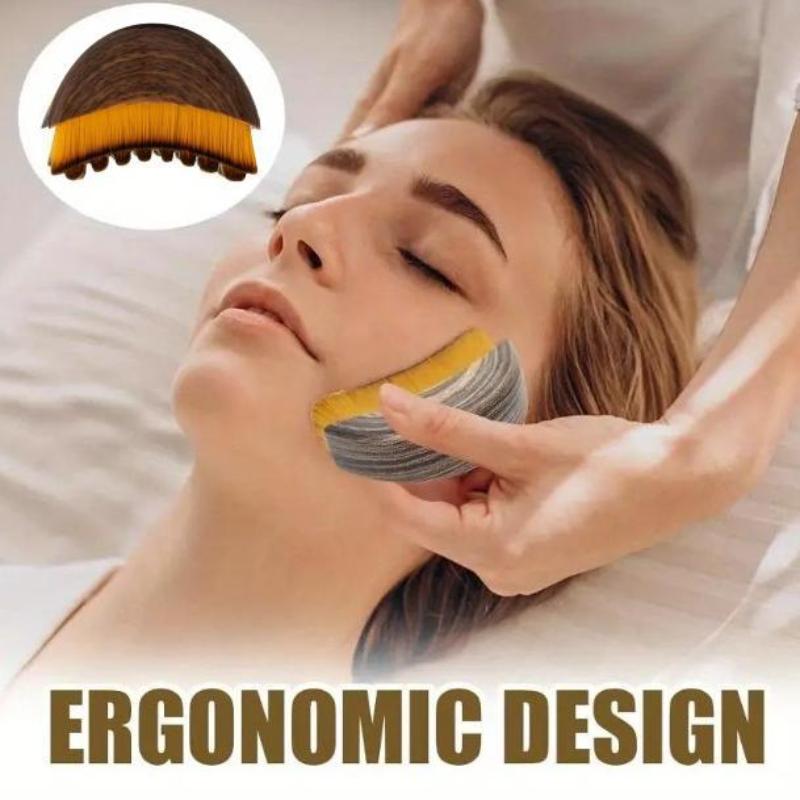 Portable Lymphatic Contour Face Brush Contoured Lymphatic Massage Tool Fits Skin Contours Detox Relaxation Face Sculpting Device