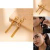 Stylish Gold Plated Chain Earrings For Women Fashionable Faux Pearl Winter 2023