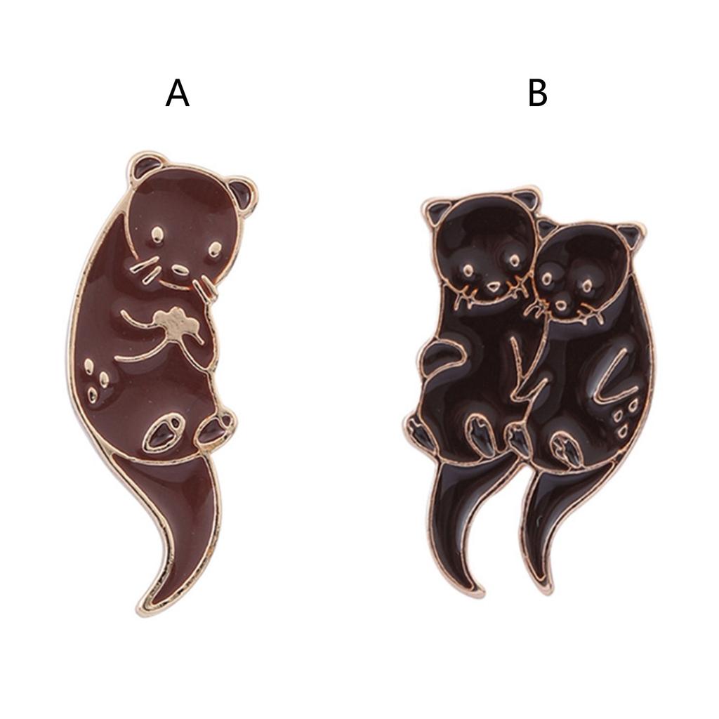 Otter Broschen für Damen Herren Kleidung Rucksack Anstecknadel Schmuck Taschen Zubehör