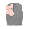Za Autumn New Arrivals Women's Clothing Zr European and American Style Fashionable Bow Decorated Vest-Style Knitwear 5536172 802