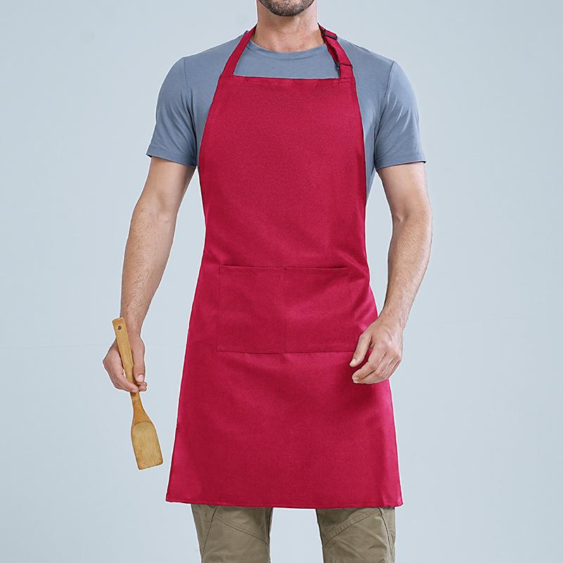 Korean-Style Custom Logo Neck Apron for Baking, Kitchen, Restaurant, and Coffee Shop