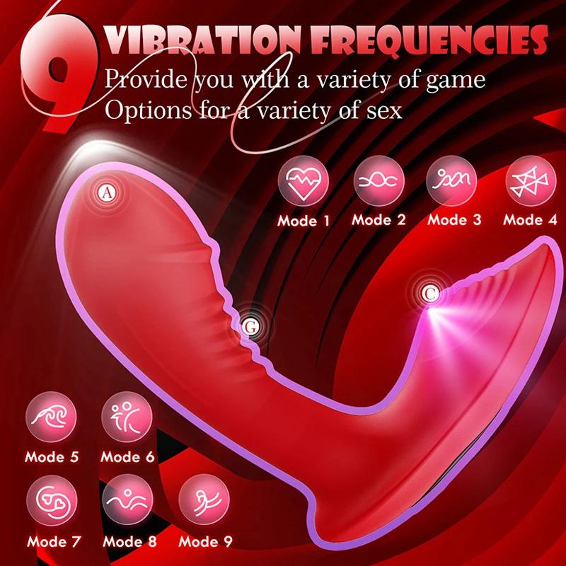 Wearable Vibrator with APP Remote Control and G Spot Dual Mode Adjustable Butterfly Panty Clitoral Stimulator for Couples Rechargeable Adult T
