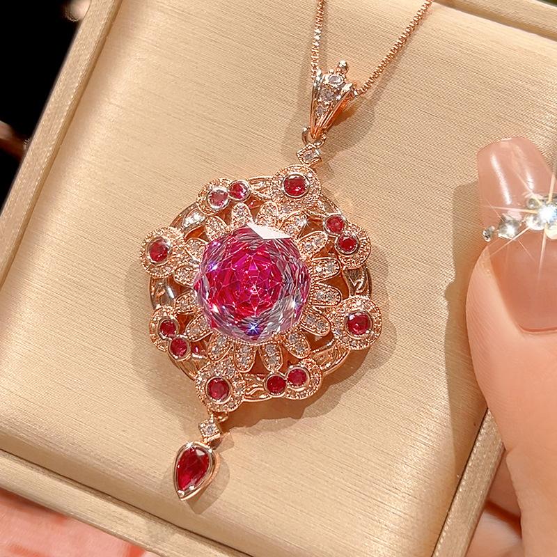 Schmuck Kupferboden Vergoldet Rosenschliff Schatzfarbe Fransen Rosegold Anhänger Hauptstein 14mm