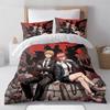 3D Print Anime Chainsaw Man Bedding Set Duvet Cover Pillowcase Single Twin Full Size for Kids Adults Bedroom Home Decor