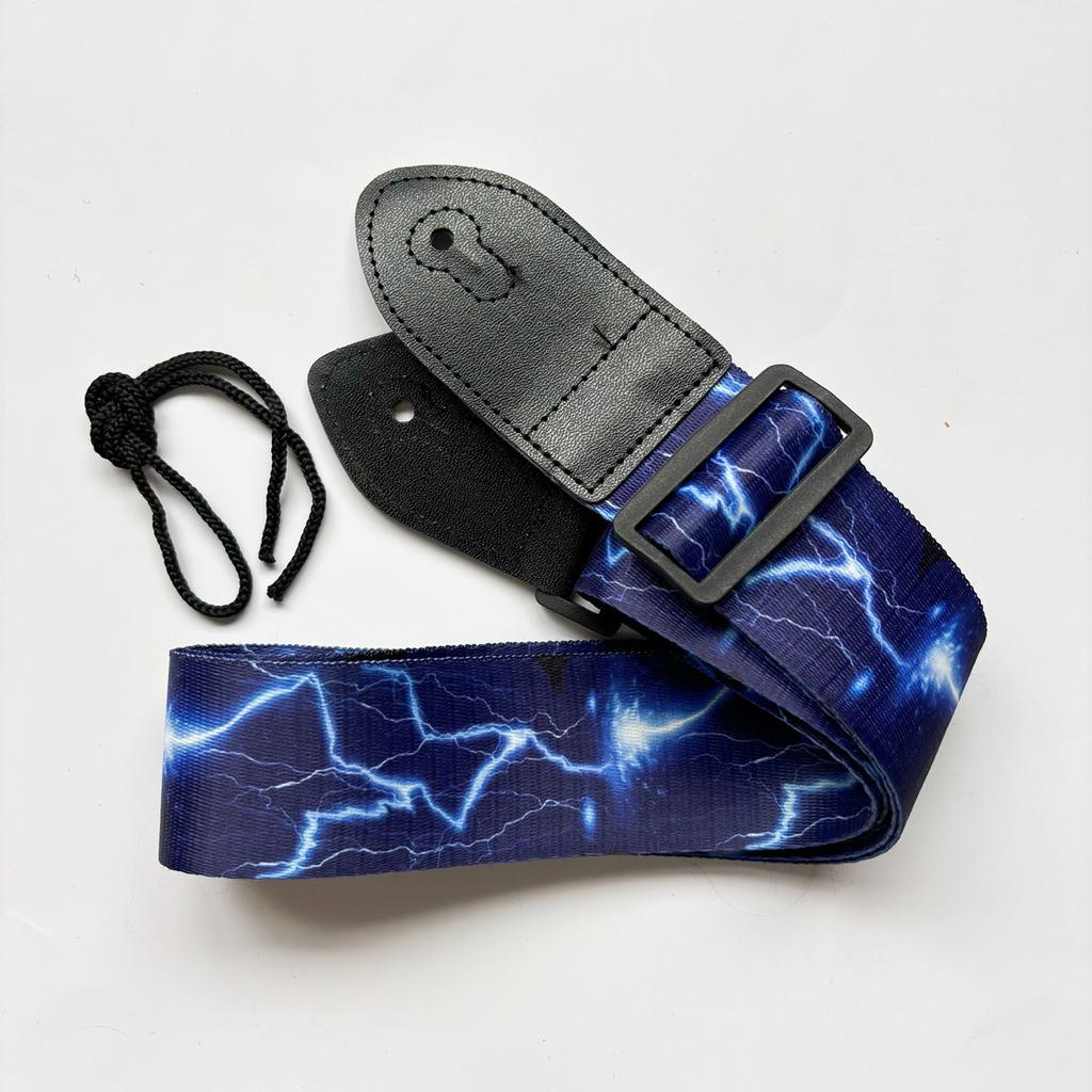 Colorful Print Guitar Strap Vintage Ethnic Style Adjustable Strap for Folk Electric Guitar Bass Ukulele Guitar Accessories