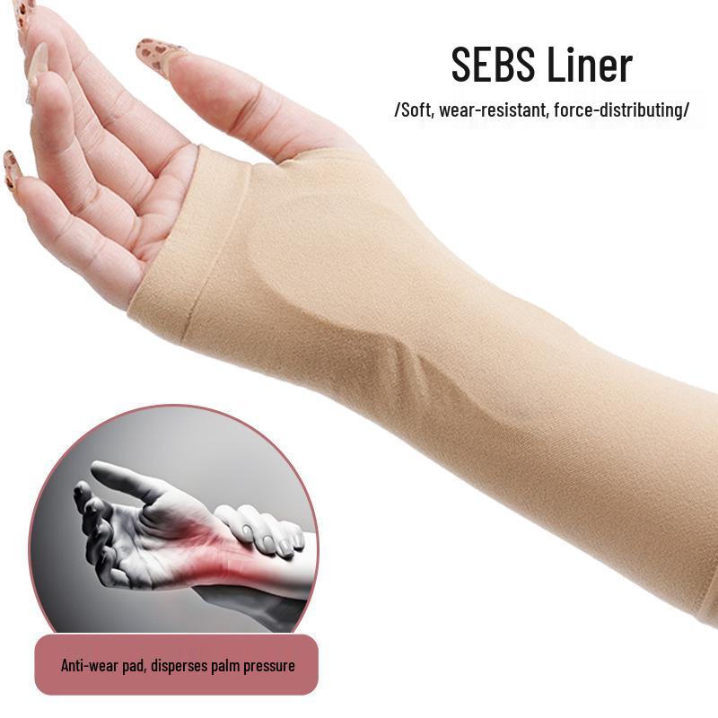 SEBS Soft Hand Gloves with Wrist Guards for Sports & Fitness Anti-Wear Palm Protection