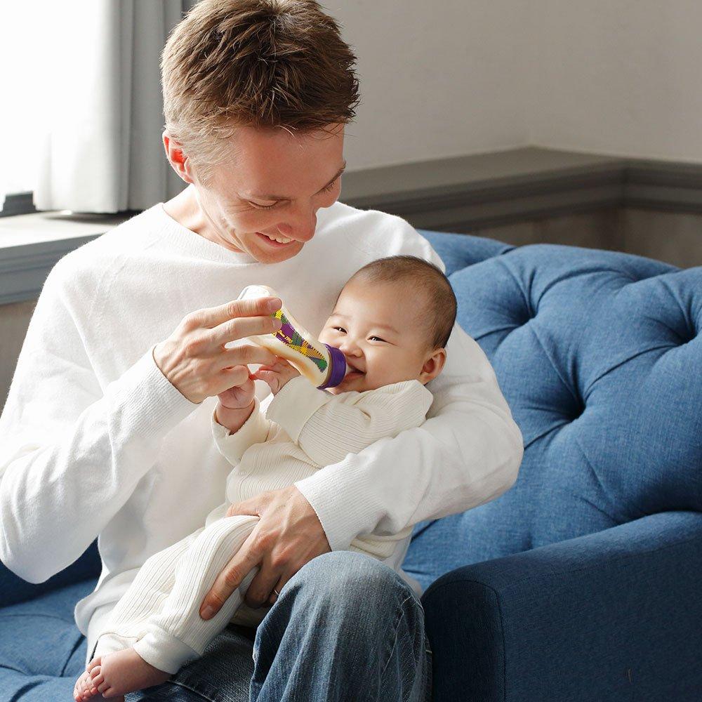 Betta Dr. Betta Brain S3-Tartan Baby Bottle, 120ml (PPSU) - Developed in collaboration with midwives to create a "mommy's nipple" [Brain Nipple]