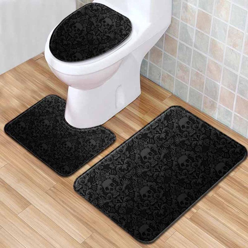 Halloween Bathroom Three-Piece Floor Mat Household Door Mat Bedroom Living Room Carpet