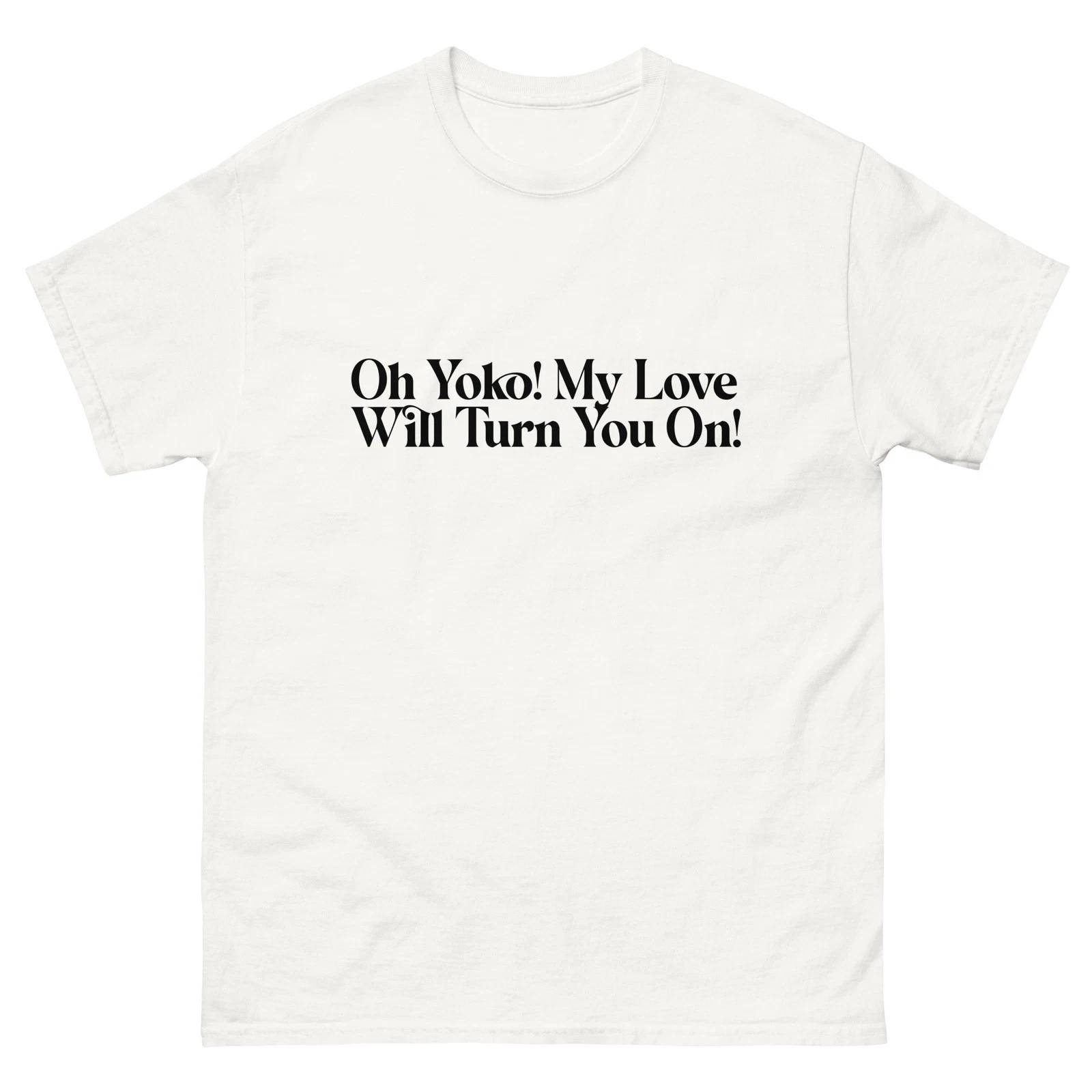 Oh Yoko Asian Female Japan Love mens white cotton classic tee shirt t-shirt 2XL
