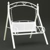 Wrought Iron Hanging Chair: Double Swing for Kids and Adults, Indoor & Outdoor Use, Ideal for Balcony or Courtyard.