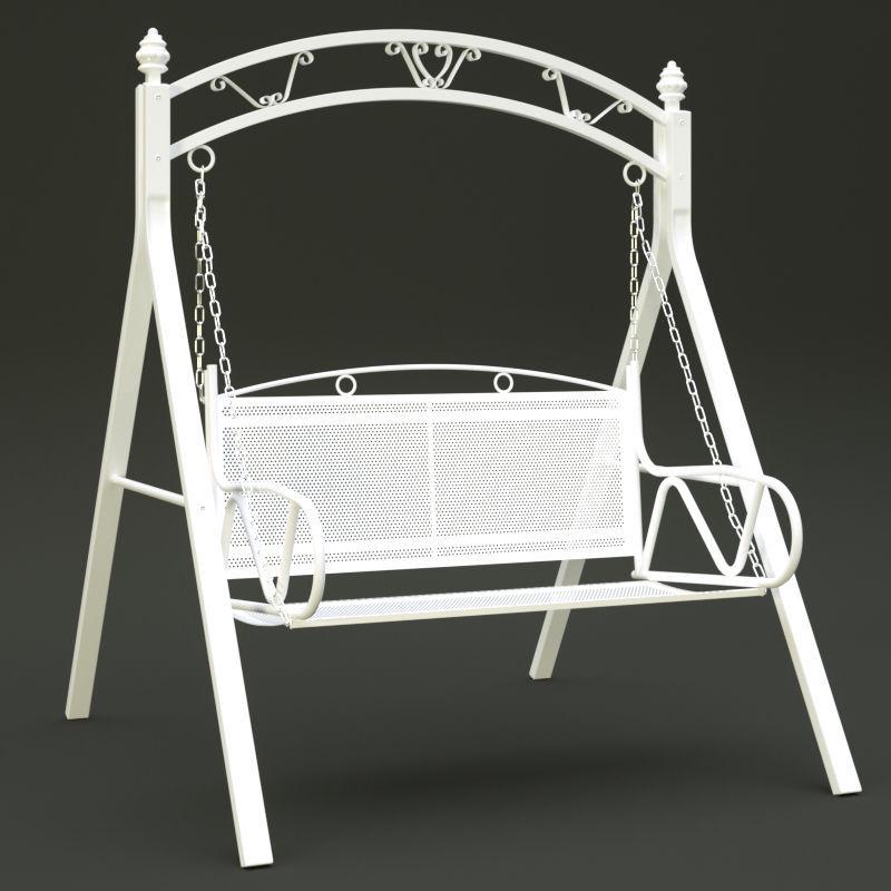 Wrought Iron Hanging Chair: Double Swing for Kids and Adults, Indoor & Outdoor Use, Ideal for Balcony or Courtyard.