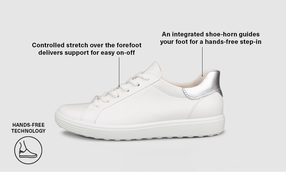 ECCO Soft 7 Genuine Leather Casual Sneakers for Women, Rose Dust/Old Rose, Size 24.5 Cm, 3E