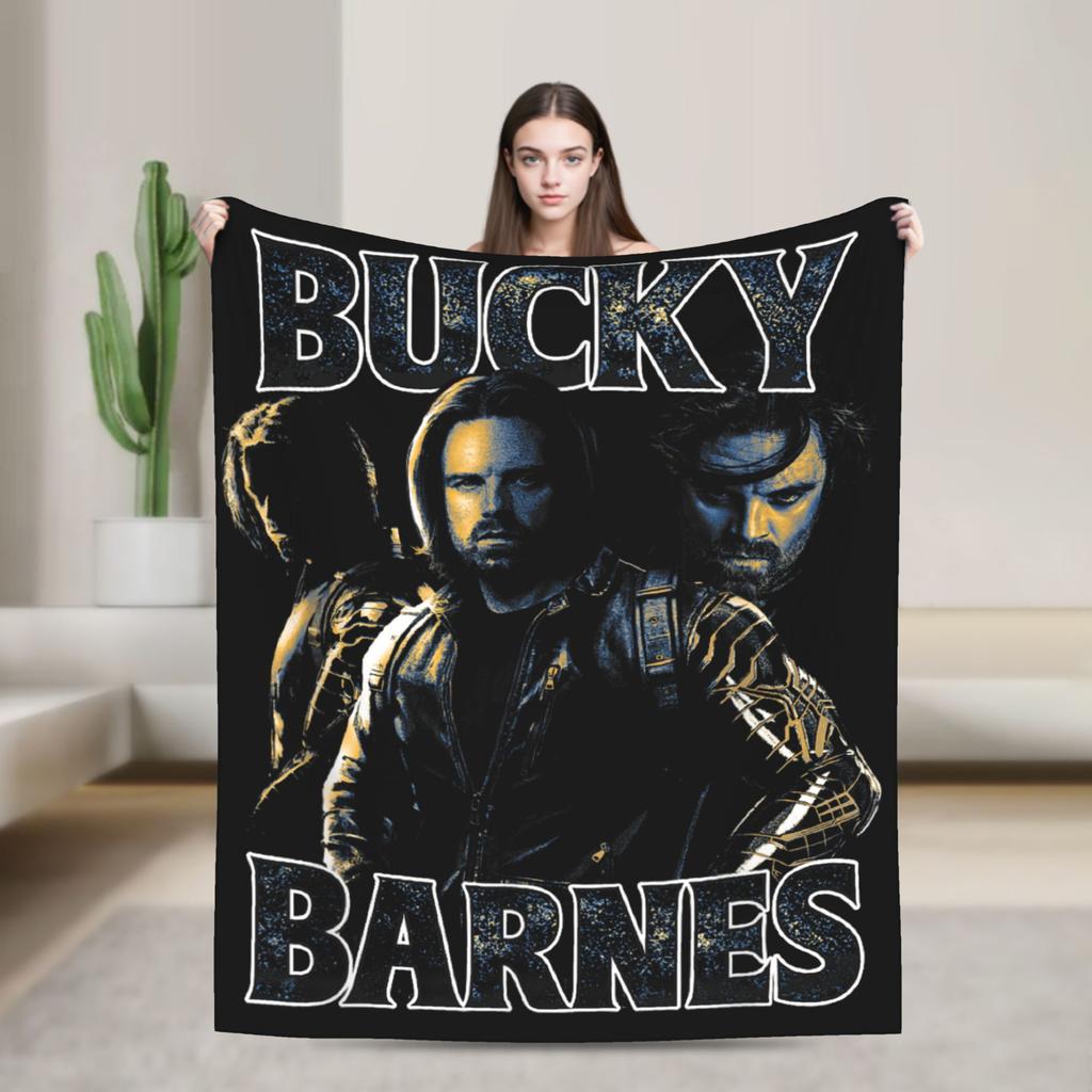 Thunderbolts Bucky Barnes Poster Decke Flanell Winter Soldier Warme Überwurfdecken Flugzeug Reise Zuhause Sofa Plüsch Dünne Steppdecke