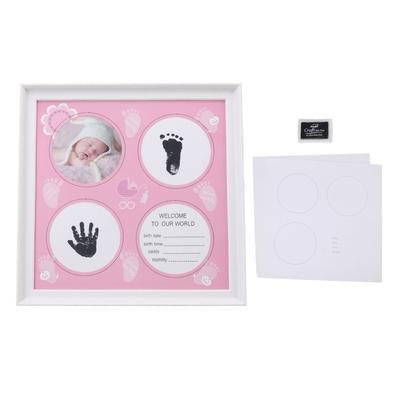 Baby Handprint Footprint Kit for Newborn Boys Girls Wear Resistant Plastic Density Board Baby Print