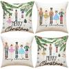 Nutcracker Pillow Case Christmas Series Combination Set Square Pillow Case Living Room Sofa Pillow