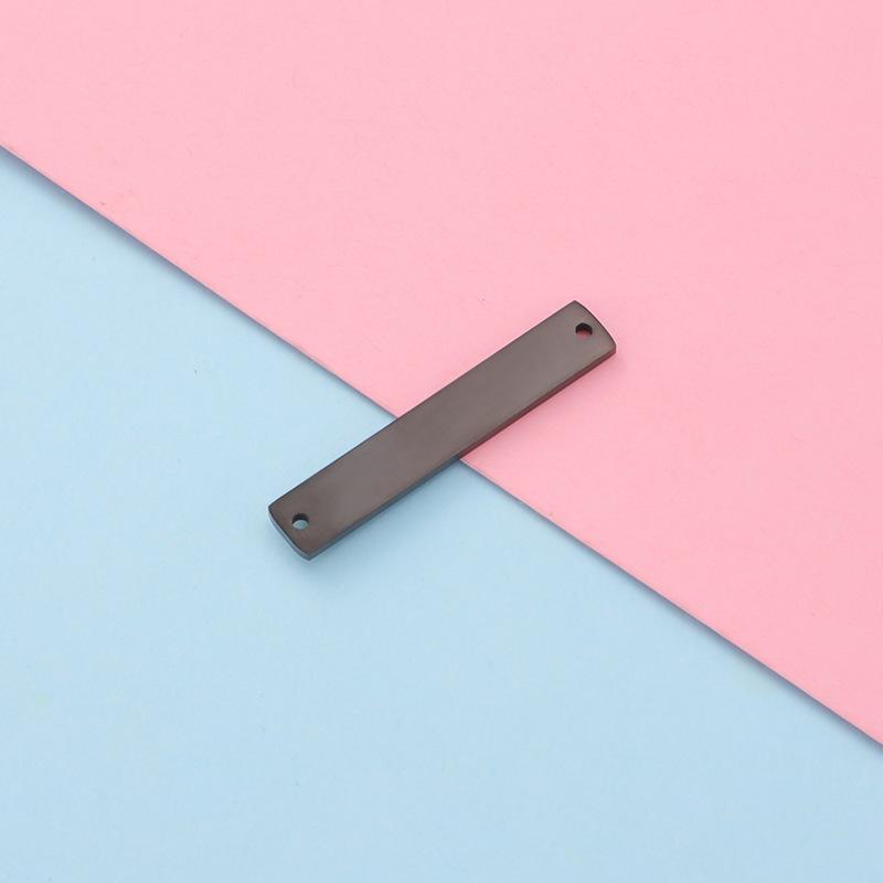 10pcs/lot Mirror Polished Stainless Steel Two Hole Rectangle Bar Connector Blank Stamping Charms For Bracelet Necklace