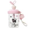 580ML Drinking Cup With Straw Stirring Cup Kawaii Whey Protein Shaker Bottle  Fruit Juice