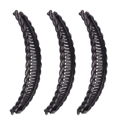 New 1st Choice Clincher Combs Banana Clips - Hair Grip Comb, Fishtail Ponytail Clamp, Long Hair Accessory for Girls and Women