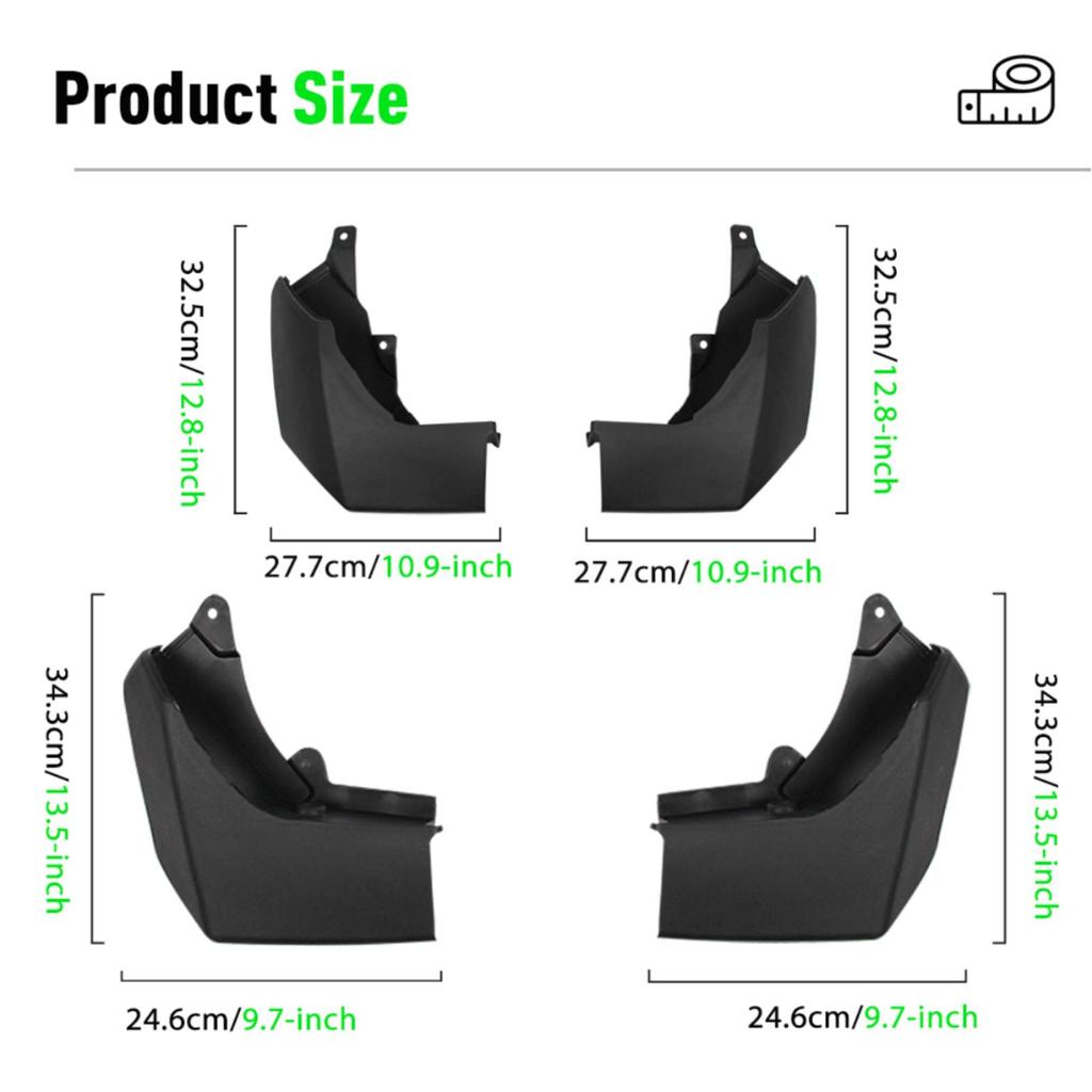 4PCS Car Mud Flaps Splash Guards Mudguards Car Mud Flaps Compatible with Land Rover Discovery 3 2004 2005 2006 2007 2008