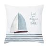 Cartoon Nautical Series Hot Air Balloon Lighthouse Print Pillow Cover Home Room Office Seat Living Room Sofa Cushion Cover