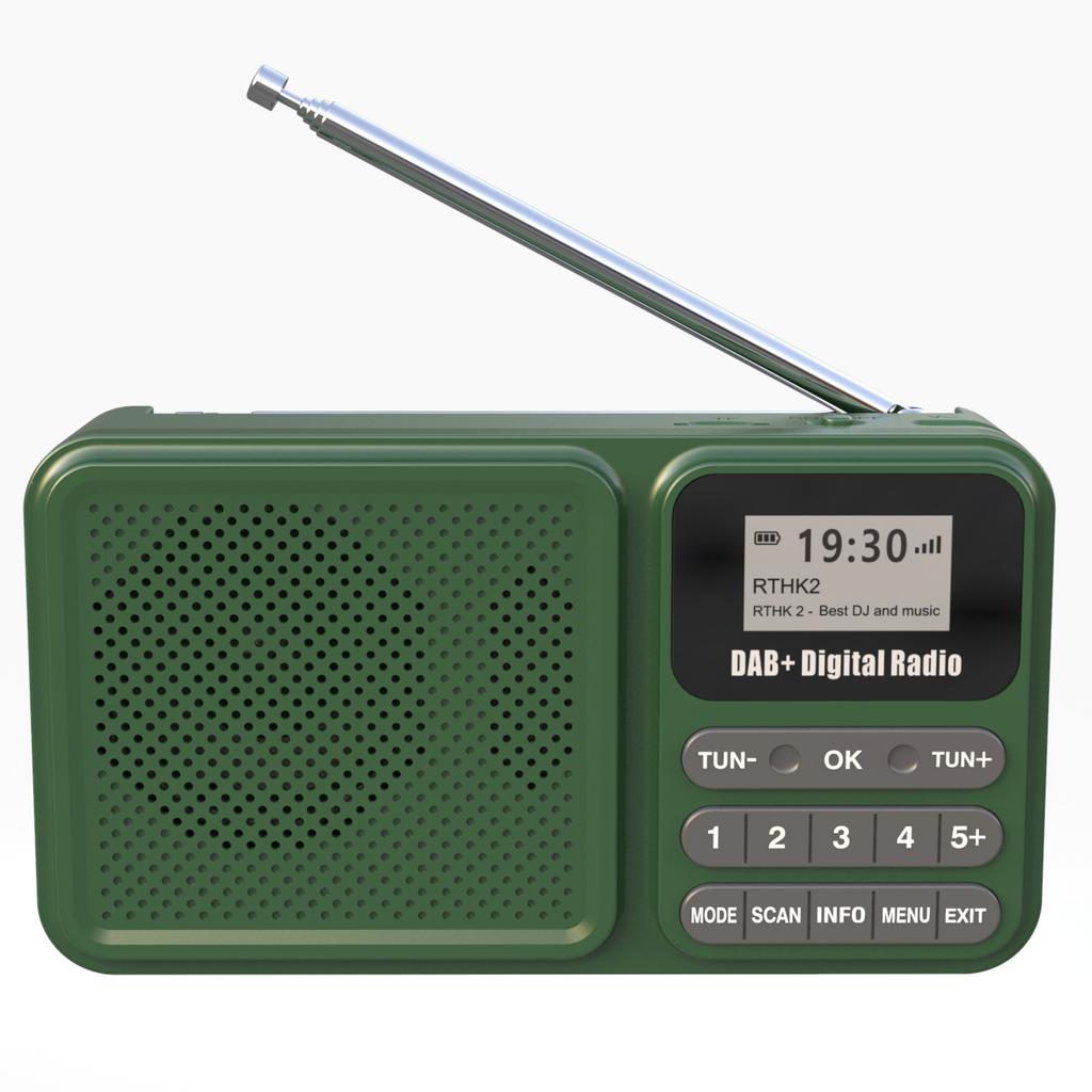 Přenosné DAB+ digitální rádio kompatibilní s Bluetooth, solárně napájené/dobíjecí, nouzový rádiový přijímač, LCD displej, bezdrátový reproduktor