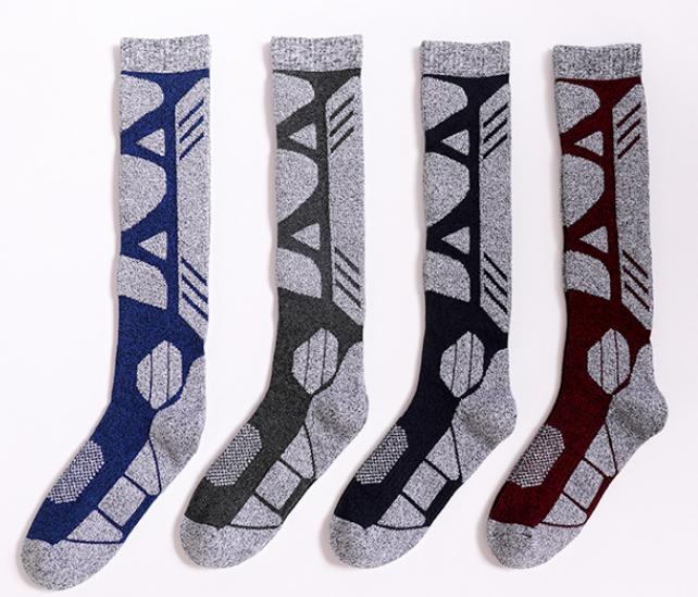 Knee High Winter Ski Socks Warm Breathable Sweat Wicking Mountaineering Socks for Men