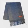 RECLOW ANYONE CHECK wool 100% DEEP BLUE MUFFLER