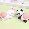 Cartoon Figurine Cute Panda Rabbit Piggy Kitten Landscaping Doll Soft Butt Decompression Toy Resin Animal Figure Doll Model Toy Ornament Kid Toy Gift