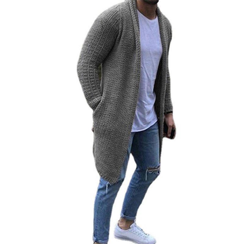 Men's Plus Size Long Sleeve Knit Cardigan Sweater 2025